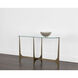 Juliane 52 X 17 inch Clear / Antique Brass Console Table